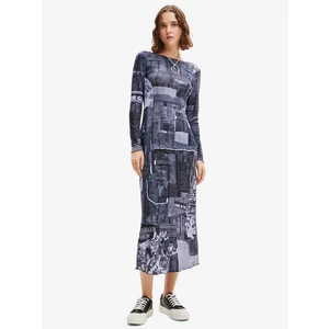 Dark blue Women Patterned Maxi-dresses Desigual News Pito - Women