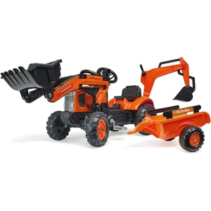 Traktor šlapací Kubota M7171 oranžový s přední i zadní lžící