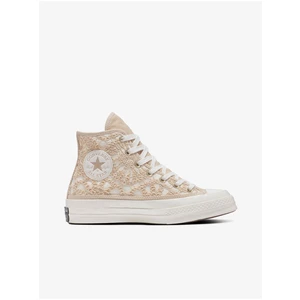 Beige Women's Ankle Sneakers Converse Chuck 70 - Women