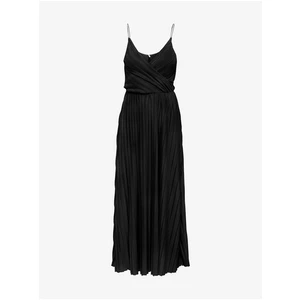 Black Pleated Maxi-dress ONLY Elema - Ladies