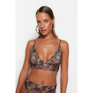 Trendyol Animal Print Triangle Bikini Top