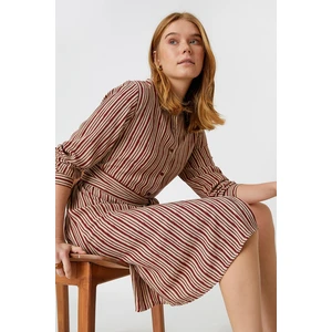 Koton Belted Midi Shirt Dress