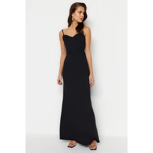 Trendyol Black Lined Evening Dress