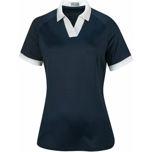 Callaway Womens Short Sleeve V-Placket Colourblock Polo Peacoat L