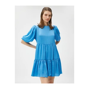 Koton Short Layered Mini Balloon Sleeve Dress