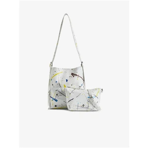 White Ladies Patterned Handbag 2in1 Desigual Butan - Ladies