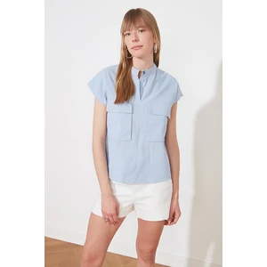 Trendyol Blouse - Blau - Oversize