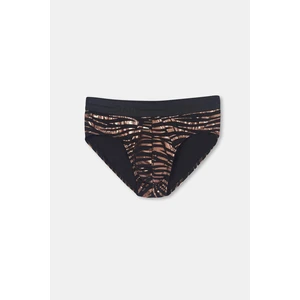 Dagi Briefs - Gold - Animal print