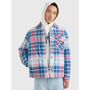 Blue Mens Plaid Outerwear Tommy Jeans - Men