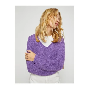 Koton Knitted Sweater V-Neck