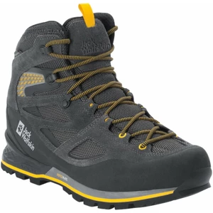 Jack Wolfskin Pantofi trekking de bărbați Force Crest Texapore Mid M Black/Burly Yellow XT 41