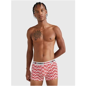 Red and White Mens Patterned Boxers Tommy Jeans - Men