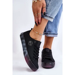 Women's Sneakers with Big Star Colorful Platform LL274239 Black