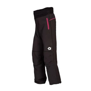 Softshell trousers - black with pink zippered pockets