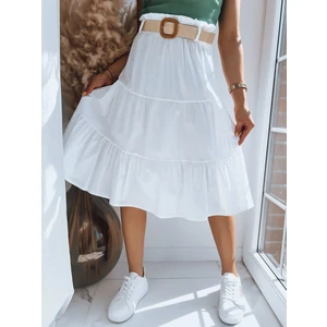 Midi skirt RANDINA white Dstreet