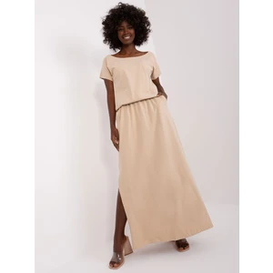 Beige cotton dress