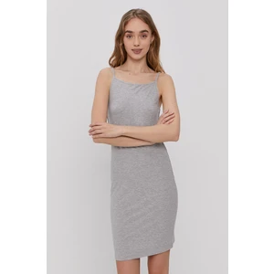 Light Gray Ribbed Sheath Dress Noisy May Edda - Women