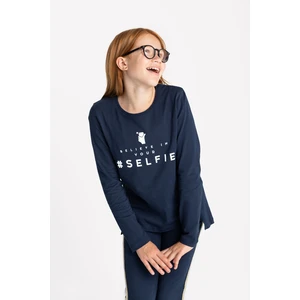 Volcano Kids's Regular Silhouette Longsleeved Top L-Glass Junior G17374-W22 Navy Blue