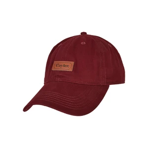 Elegant Bordeaux curved cap with patch