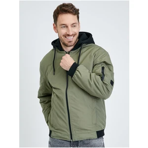 Khaki Men's Lightweight Jacket with Detachable Hood Tom Tailor Denim - Men