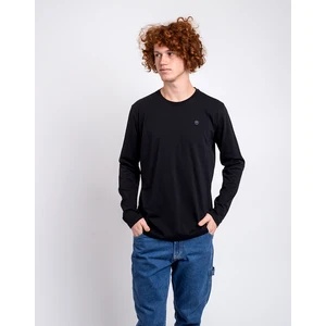 Tričko Knowledge Cotton Badge Long Sleeve 1300 Black Jet