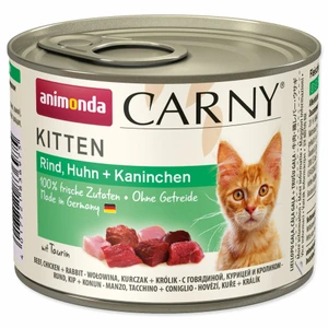 ANIMONDA cat konzerva Carny Kitten hovädzie, kura, králik - 200g