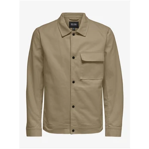 Beige Shirt Jacket ONLY & SONS Hydra - Mens