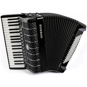 Hohner Mattia IV 96 Gun Gun Black/White Key Fisarmonica a tasti