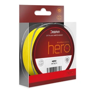 Delphin splietaná šnúra hero 4 fluo žltá 300 m - 0,20 mm 13,2 kg