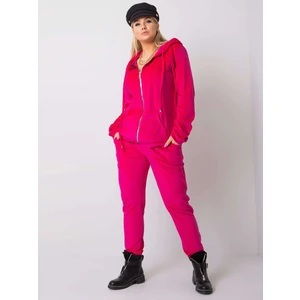 Plus size pink velor set