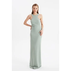 Trendyol Mint Back Detailed Evening Dress & Graduation Gown