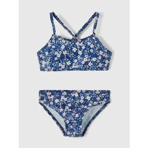 Blue Girly Floral Two Piece Swimsuit name it Felisia - unisex