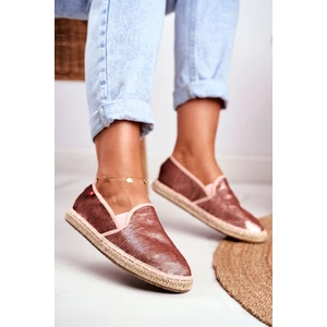 Women's Espadrilles Braided Sole Pink Big Star DD274A163