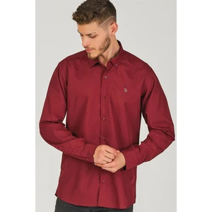 G725 DEWBERRY MEN'S SHIRT-DARK BURGUNDY