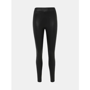 Black Leatherette Leggings ONLY Cool - Women