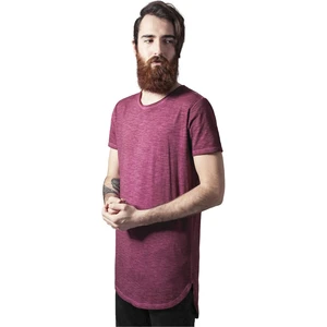 Long Back Shaped Spray Dye Tee burgundy