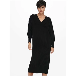 Black Sweater Midišat ONLY New Tessa - Women