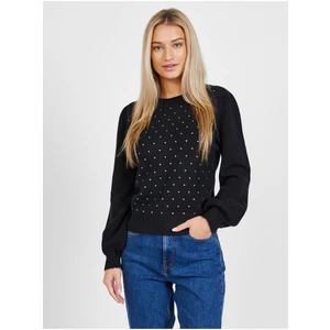 Black Women's Patterned Sweater with Balloon Sleeves Liu Jo - Women