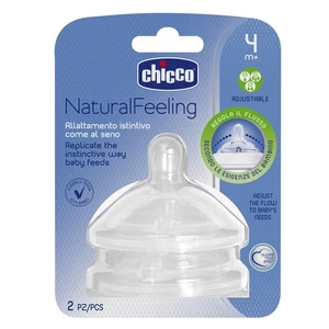 Chicco Natural Feeling Step-up cumlík na fľašu 2 ks 4m+ Adjustable 2 ks