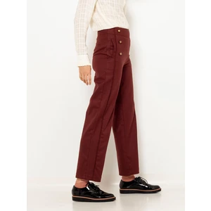 Brown wide shortened trousers CAMAIEU - Women