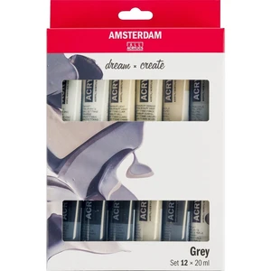 Amsterdam Set Acrylfarben 12x20 ml Greys