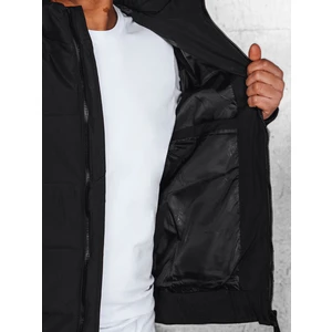 Men's Black Quilted Jacket Dstreet