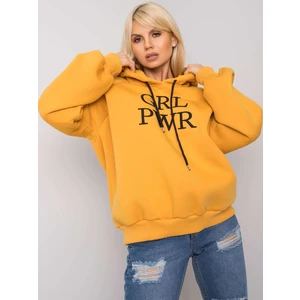 Oversized dark yellow insulated sweatshirt