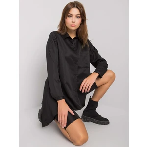 Black asymmetrical women's shirt