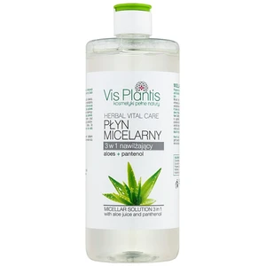 Vis Plantis Herbal Vital Care Aloe Juice & Panthenol micelárna voda 3v1 so šťavou z aloe a panthenolom 500 ml