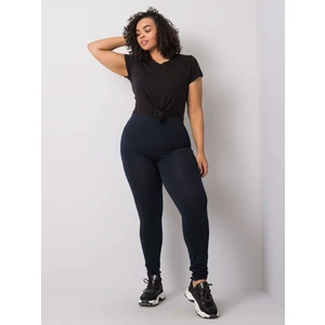 Navy blue cotton plus size leggings