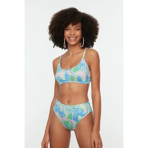 Trendyol Green Print Detail Bikini Bottoms