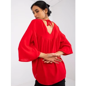 Red loose blouse Anita RUE PARIS