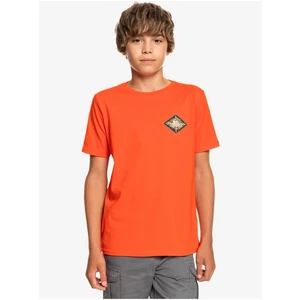 Orange Boys' T-Shirt with Quiksilver Nineties Son Print - Boys