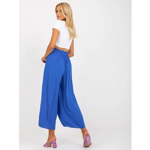 Blue viscose trousers made of OCH BELLA fabric